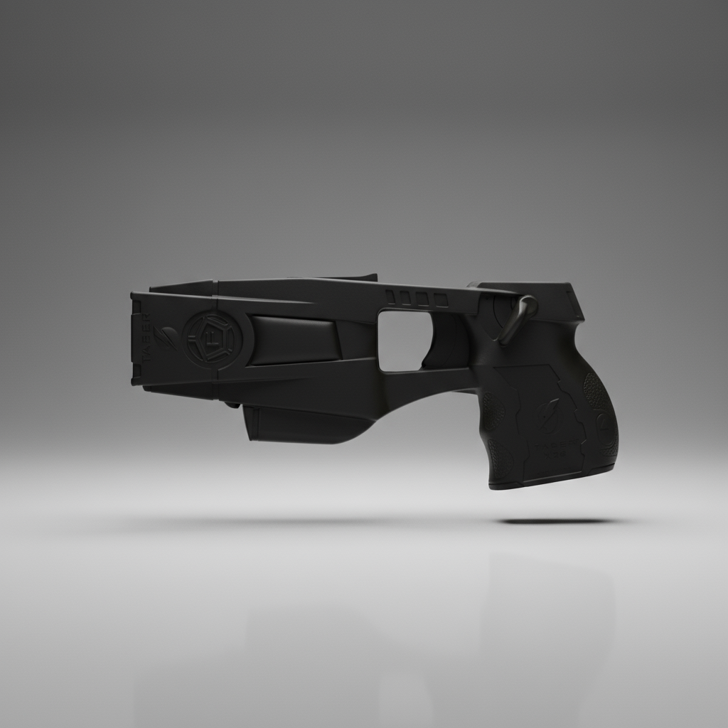 Blue Training Guns By Rings Simulation Black TASER X26 for Training | FSX26 on a gray background