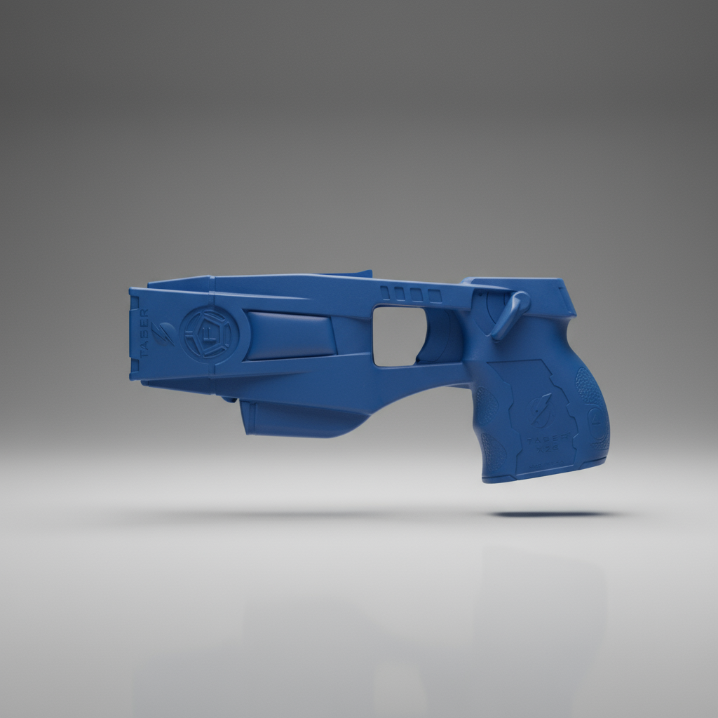 Blue Training Guns By Rings Simulation Blue TASER X26 for Training | FSX26 on a gray background
