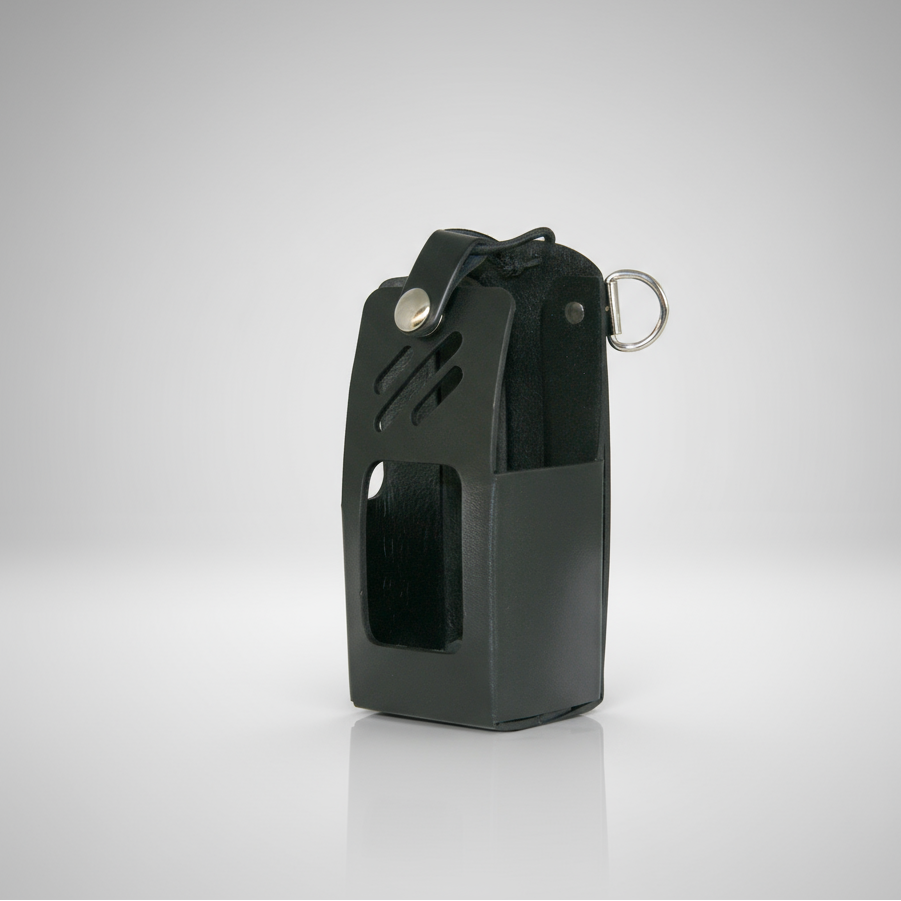 Boston Leather Radio Holder for Harris XG-75 | 5609RC-1 on a gray background