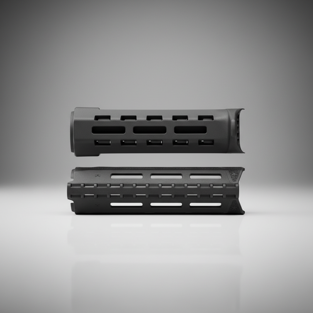 Bravo Company BCMGUNFIGHTER PMCR carbine polymer M-LOK handguard BCM-PMCR-CAR-BLK in black on a gray background