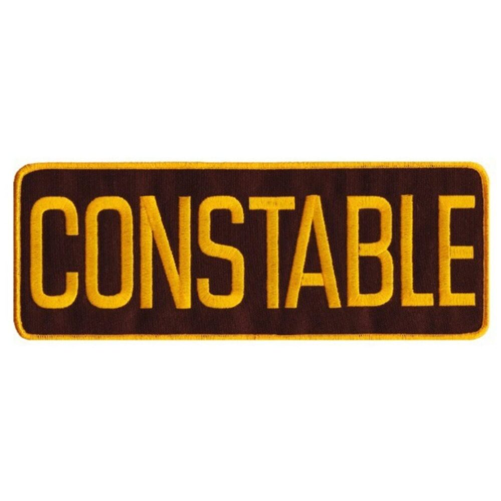 Large Embroidered Emblems 4" x 11" - Polica in White