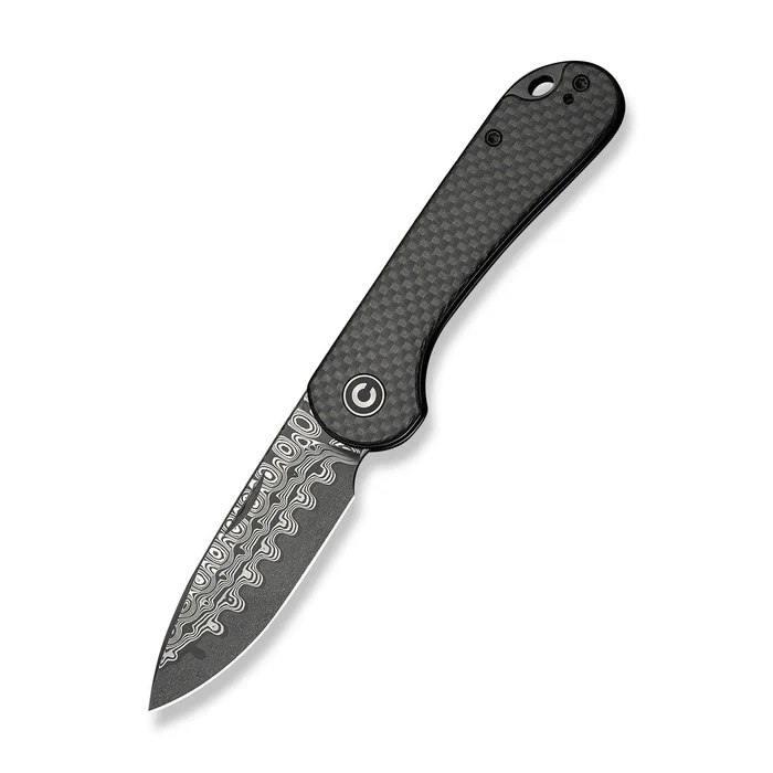 CIVIVI Knives CIVIVI Elementum Slip Joint Knife Carbon Fiber Handle (2.96"" Damascus Blade) C18062AJ-DS1