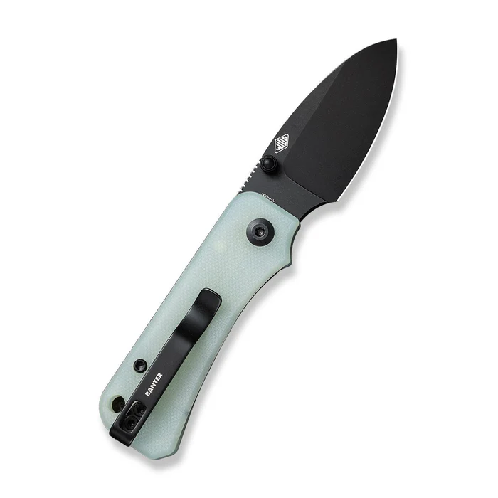 CIVIVI Baby Banter Thumb Stud Knife with G10 handle and black Nitro-V blade, ideal for everyday carry.