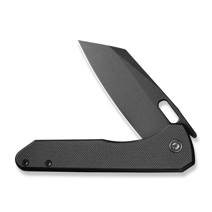CIVIVI Knives Nugz Flipper & Thumb Hole Knife featuring a sleek black handle and sharp blade design.