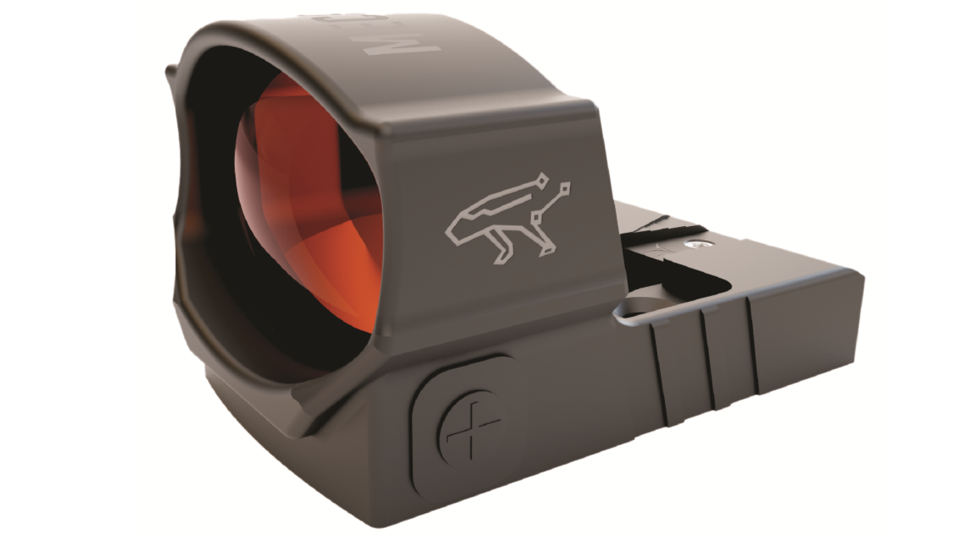 Canik MECANIK MO2 versatile reflex sight with an orange lens, ideal for target shooting and home defense.