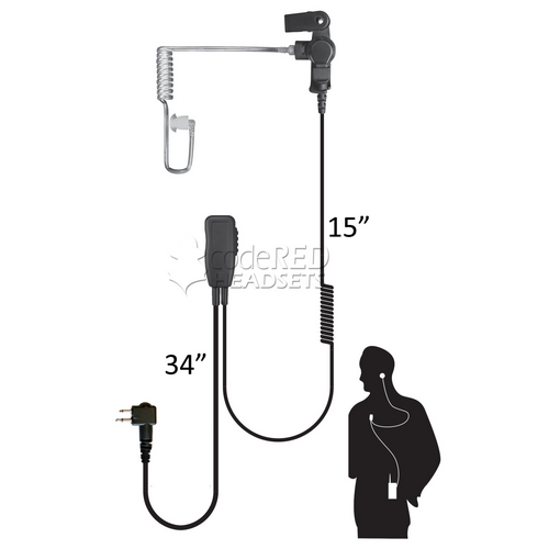 Code Red Headsets Sherlock Single Wire Acoustic Tube Earpiece Sherlock-K