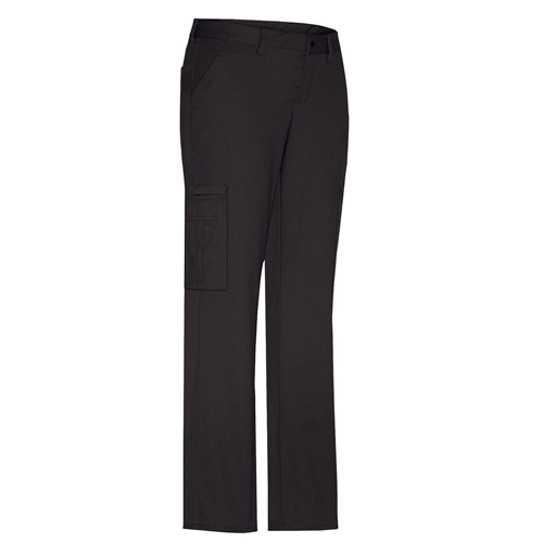 Dickies Women's Premium Relaxed Straight Cargo Pants in black with cargo pockets and a sleek, stylish design.