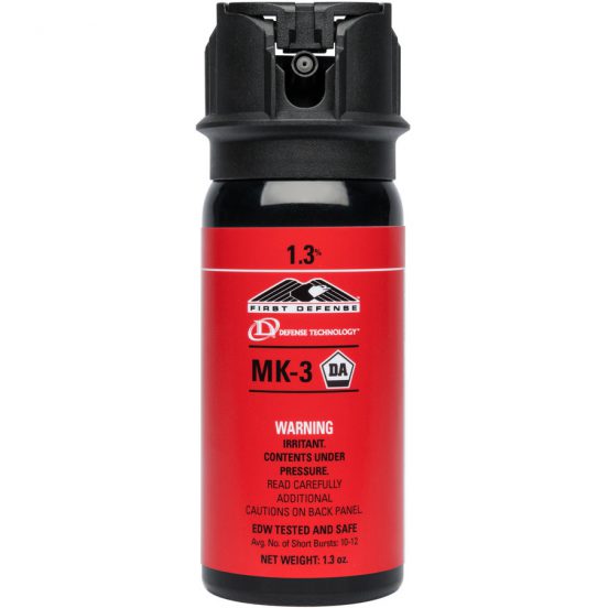 Defense Technology MK-3 1.3% OC Gel Aerosol canister designed for effective pepper spray defense.