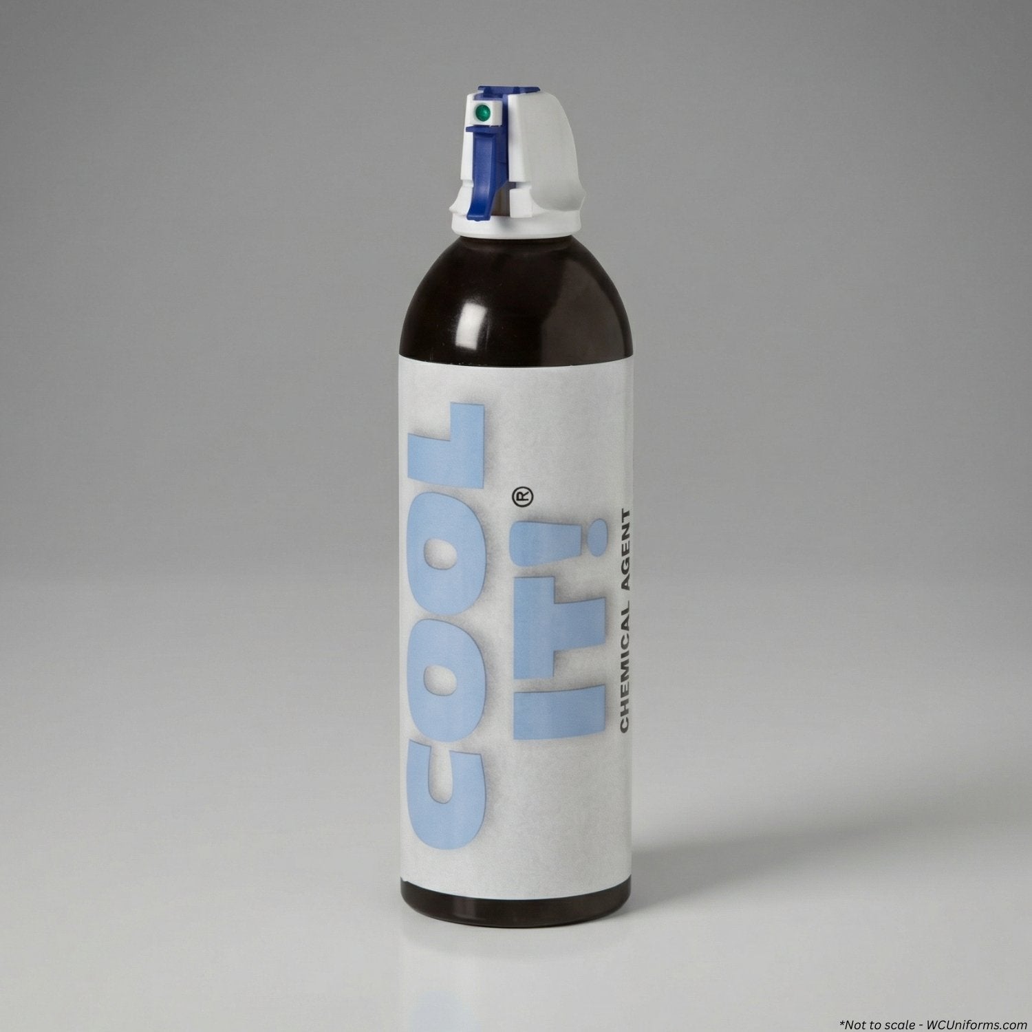 Bottle labeled 'COOL IT!' on a gray background