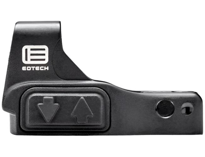 EOTech EFLX Mini Red Dot Sight in black with adjustment buttons for precise shooting accuracy.