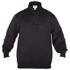 Elbeco Performance Job Shirt - Quarter Zip in black, featuring dual fleece-lined pockets and internal storage options.