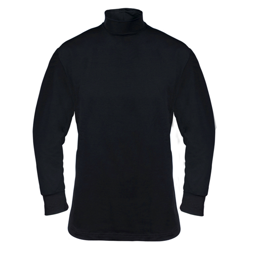 Elbeco UFX Base Layer Mock T-Neck in black, ideal for uniform needs with antimicrobial and moisture-wicking features.