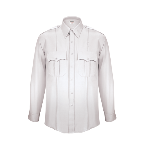 Elbeco TexTrop 2 Long Sleeve Shirt with zippered front and dual utility pockets for enhanced functionality and comfort.