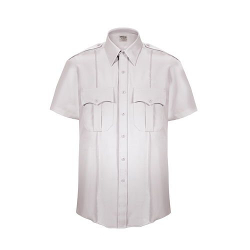 Elbeco TexTrop 2 short sleeve shirt with dual utility pockets and zippered design for enhanced ventilation and functionality.