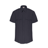 Elbeco TexTrop 2 zippered short sleeve shirt in dark color with dual pockets and professional design for optimal functionality.