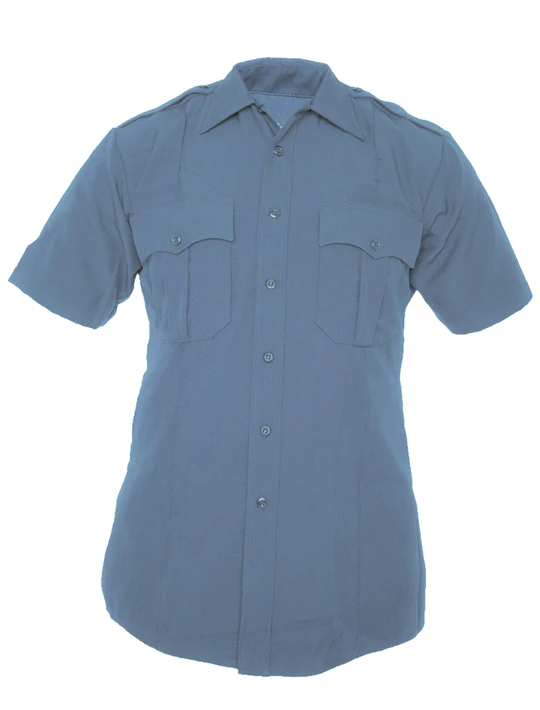 Elbeco TEXTROP2 MSS Short Sleeve Shirt with functional pockets and detailed stitching for a professional uniform look.