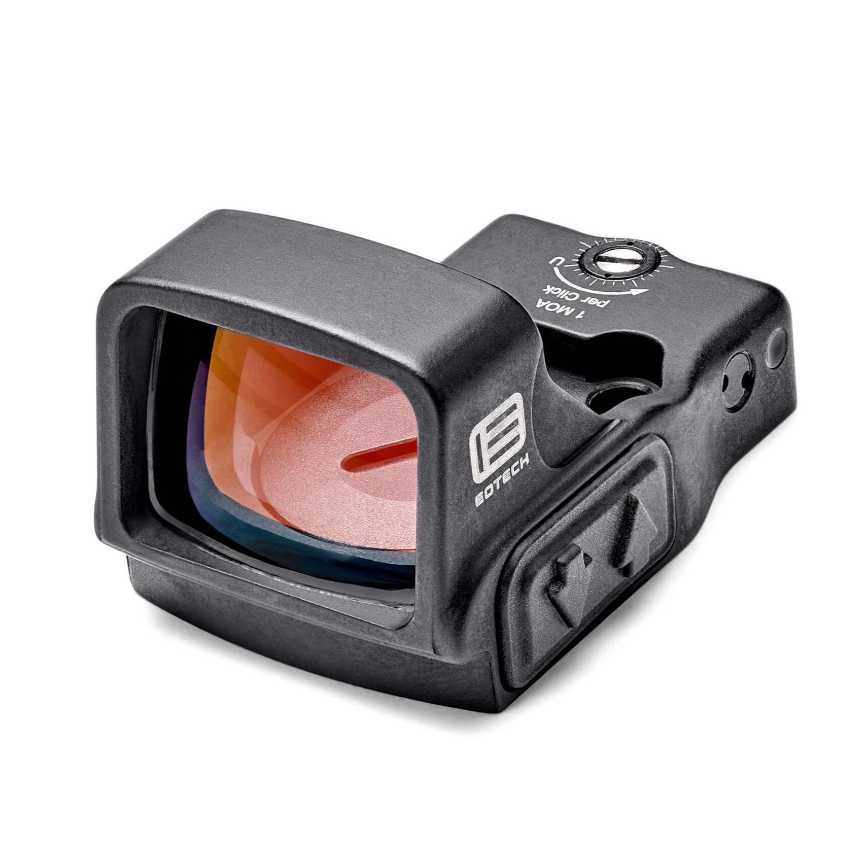 EOTECH EFLX Mini Red Dot Sight in black, featuring a wide viewing window for precision shooting.