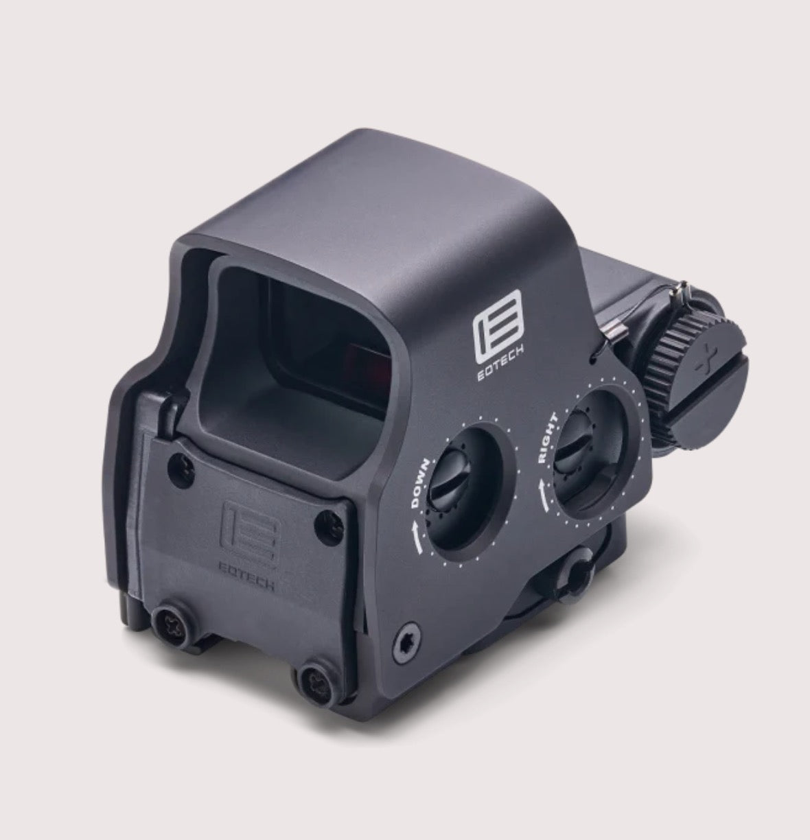 Eotech gun sight on a light gray background