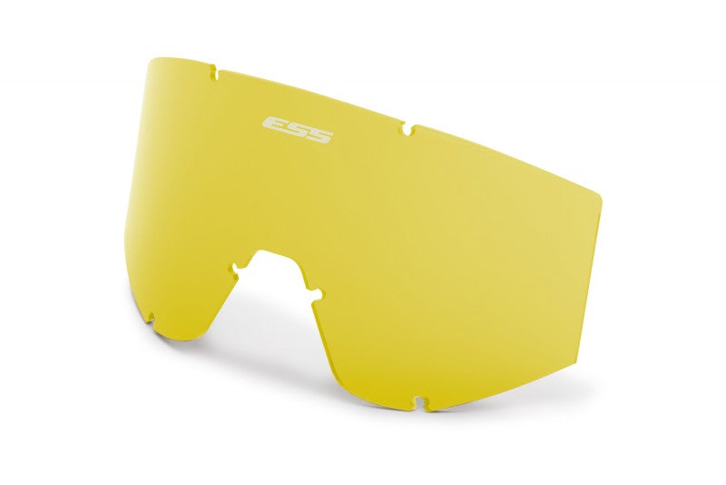 ESS Striketeam replacement lens in yellow color, designed for high-impact durability and scratch resistance.