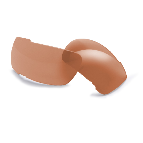 ESS CDI MAX replacement lenses in amber color, featuring 2.4mm high-impact polycarbonate for ultimate protection.