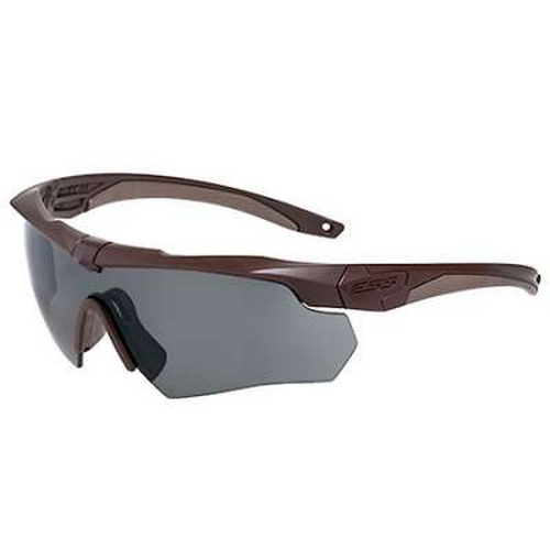 ESS Crossbow 2X Kit sunglasses with smoke gray lenses and Tri-Tech Fit frame for optimal protection and comfort.
