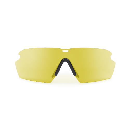 ESS Crosshair replacement lens in yellow with a black nosepiece, featuring ToughZone scratch-resistant coating.