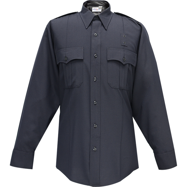 Flying Cross Justice Long Sleeve Shirt w/ Zipper - LAPD Navy