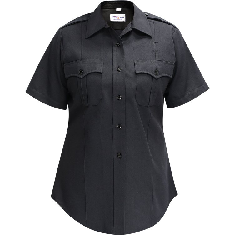 Flying Cross Deluxe Tropical Women's Short Sleeve Shirt w/ Traditional Collar