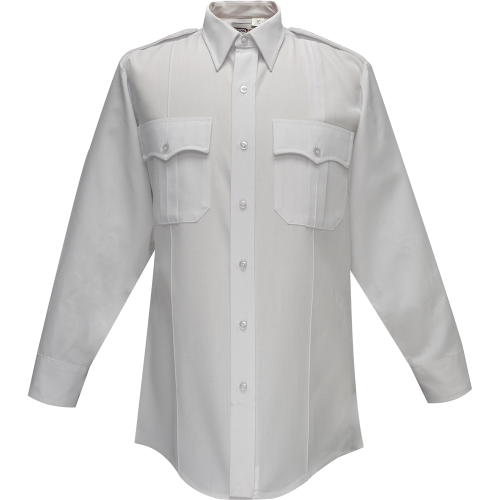 Flying Cross Deluxe Tropical Long Sleeve Shirt w/ Pleated Pockets