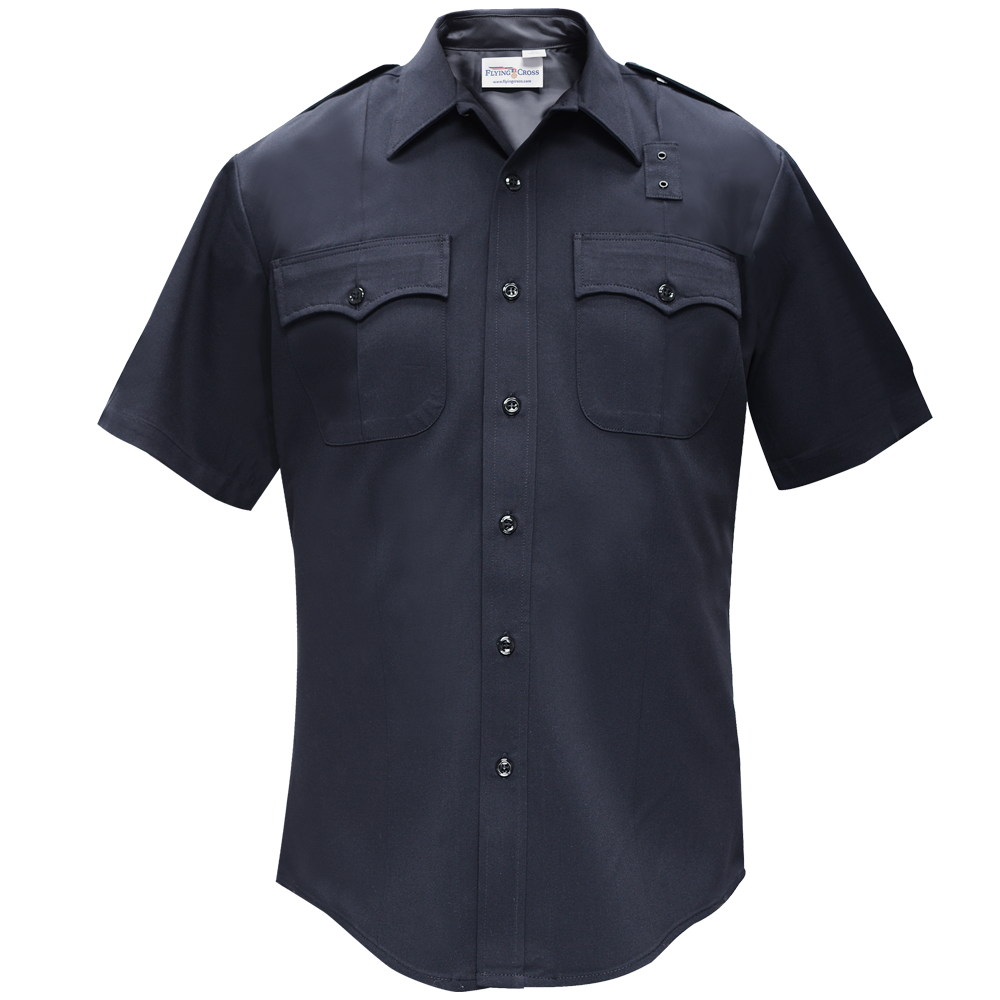 Flying Cross Deluxe Tactical Short Sleeve Shirt w/ Com Ports - LAPD Navy