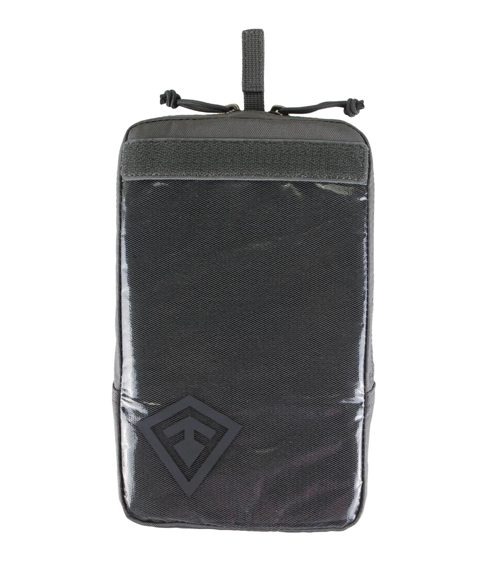 First Tactical 6x10 Hook & Loop Pouch with clear face, durable design for easy access and storage of small gear.