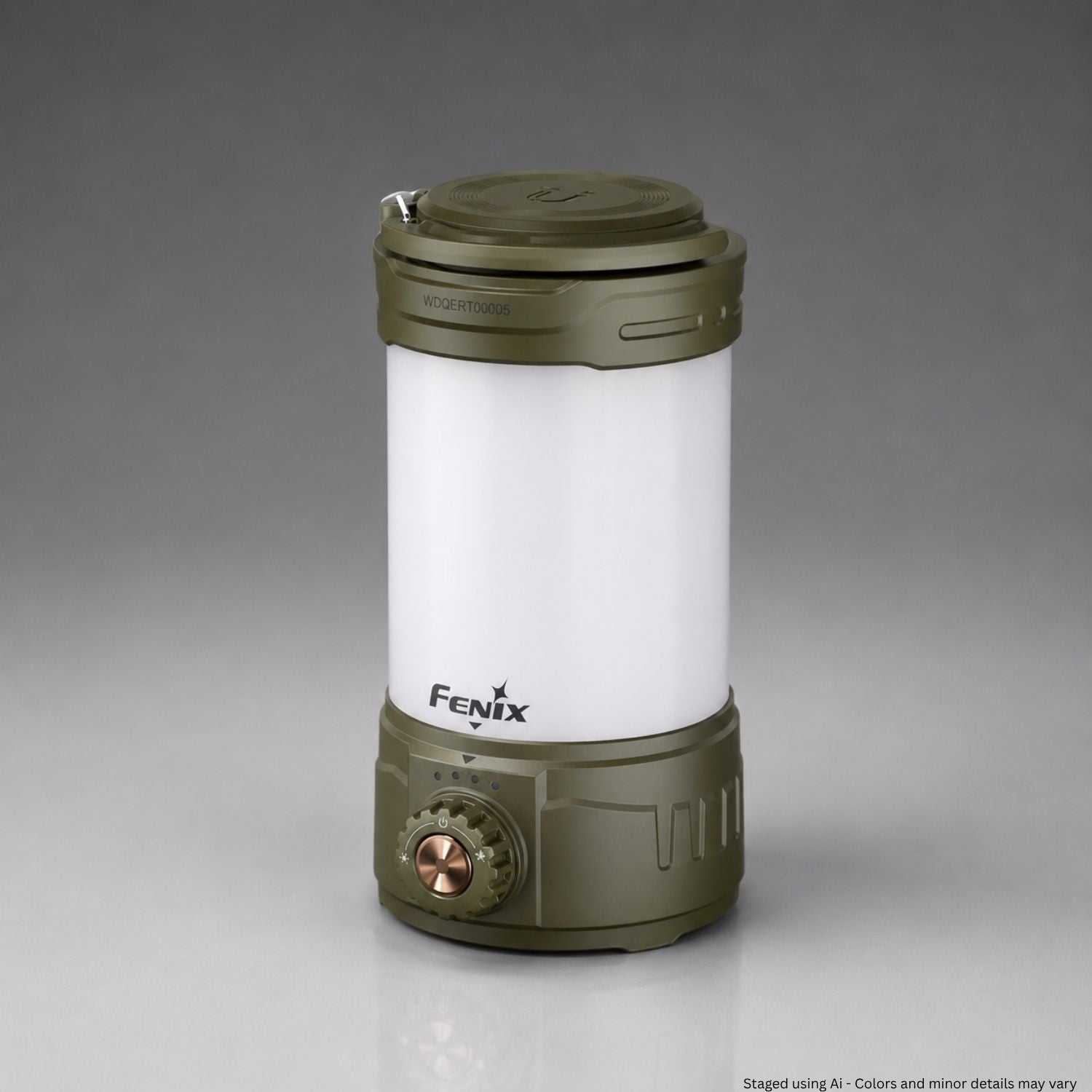 Fenix camping lantern on a gray background