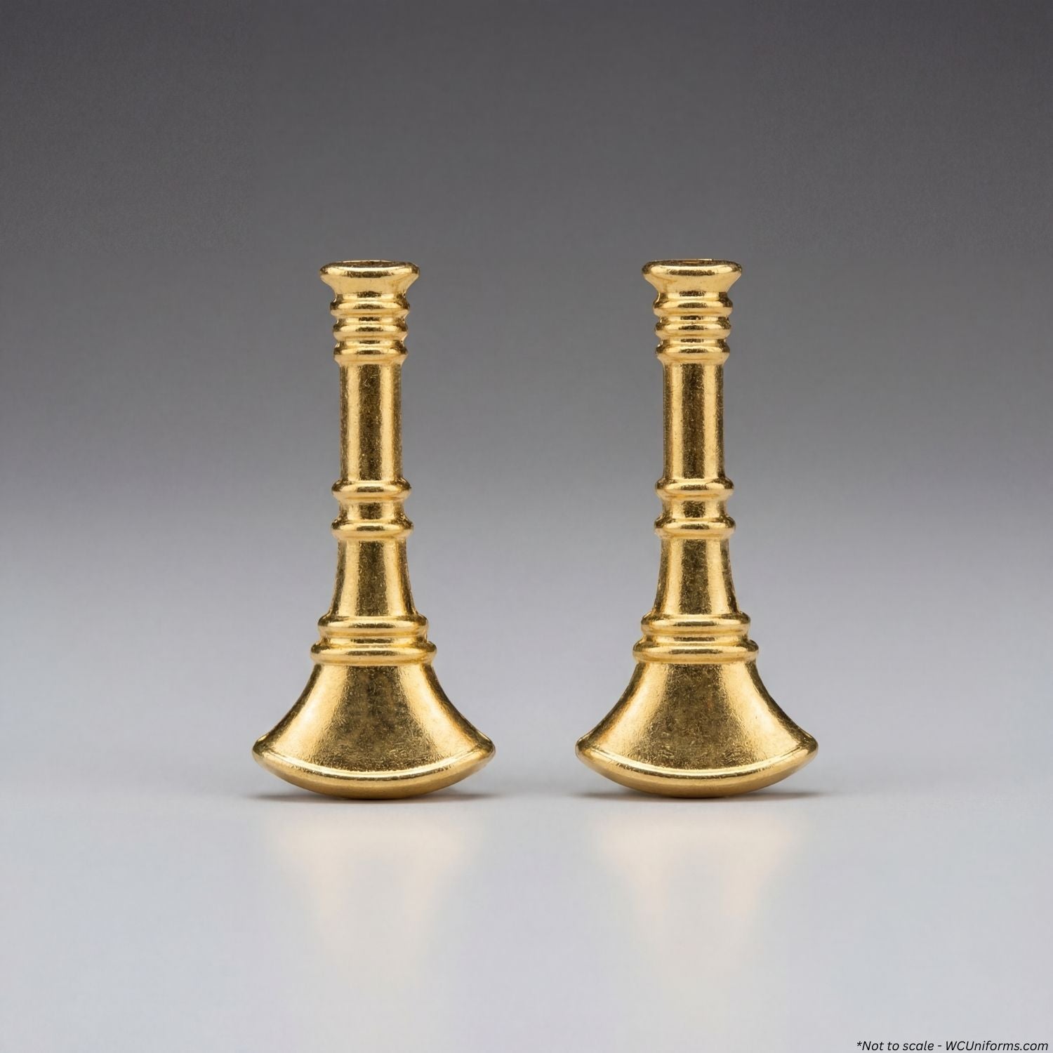 First Class Pair of Fire Bugle (Lieutenant) Pins in Gold or Silver
