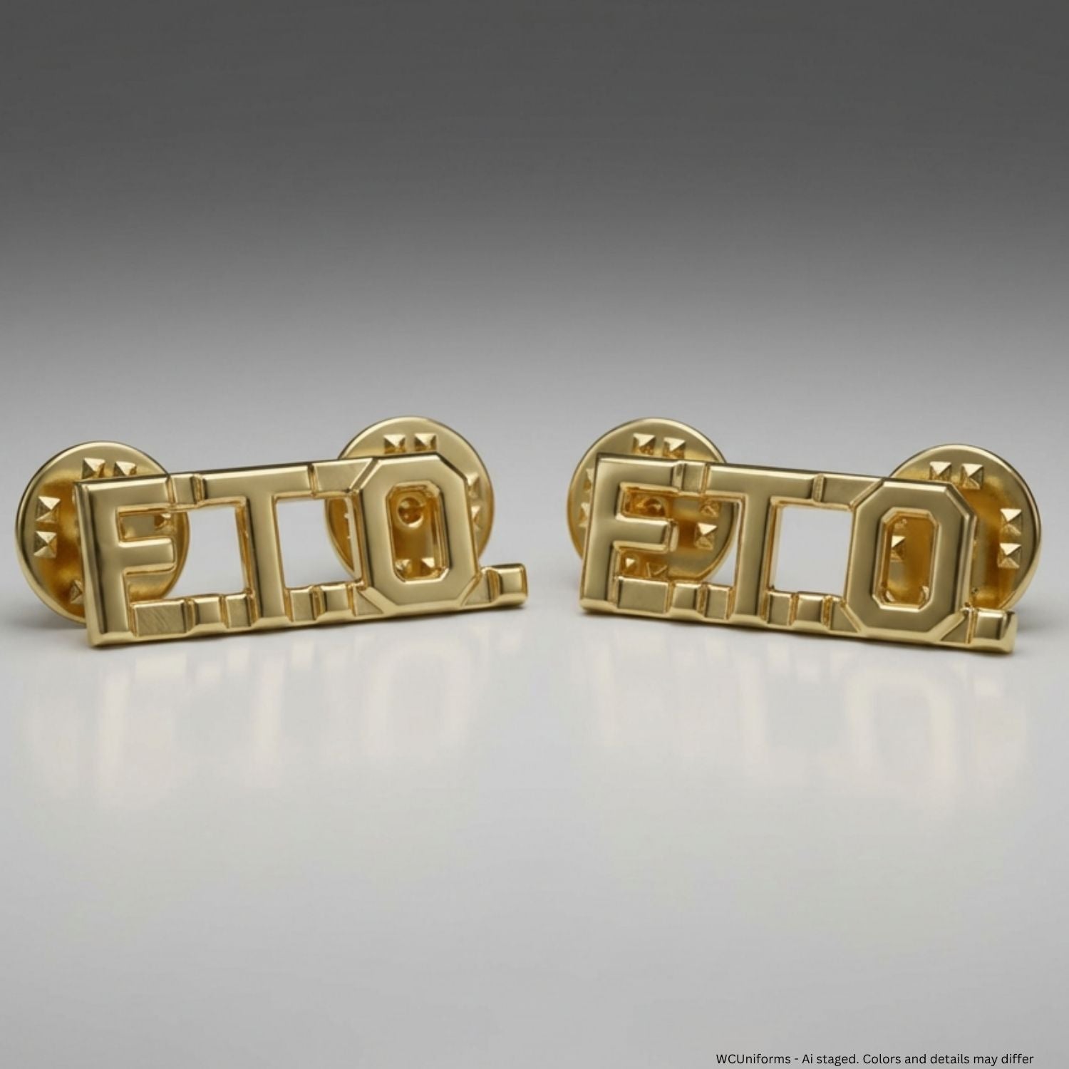 First Class Uniforms Silver or Gold FTO Collar Pins (pair) - Field Training Officer