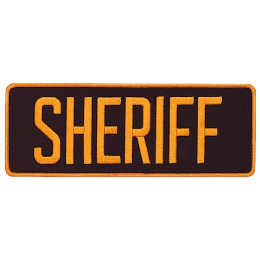 Large Embroidered Emblems 4" x 11" - Polica in White