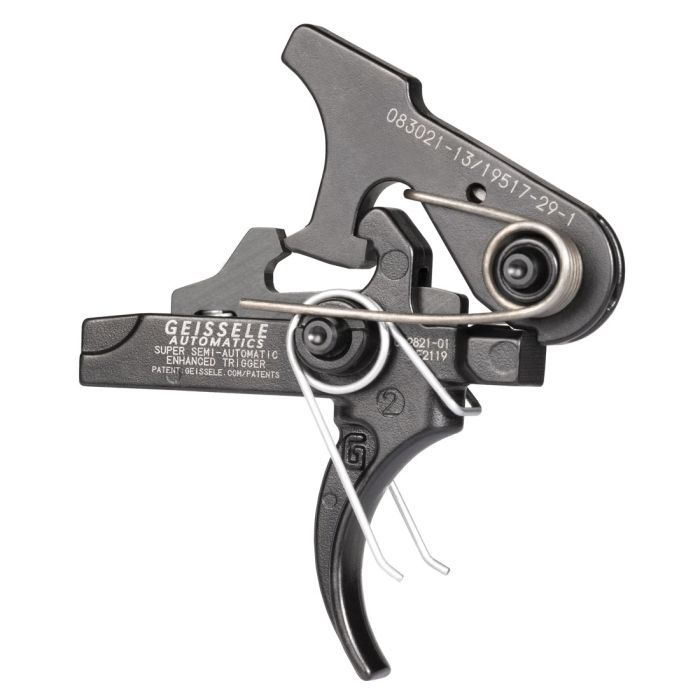 Geissele Automatics SSA-E Trigger showcasing its advanced design for enhanced trigger control and accuracy.