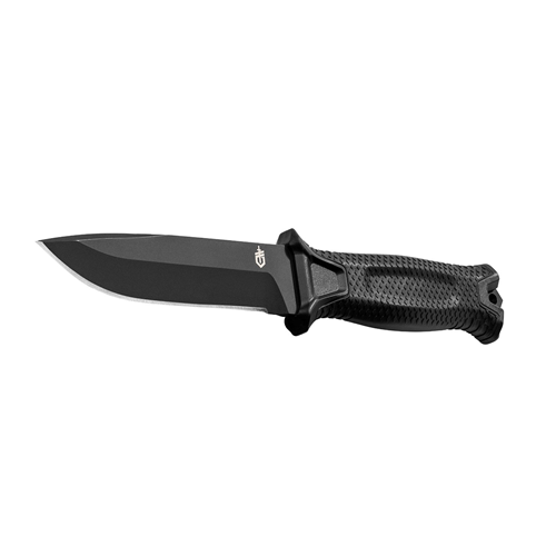 Gerber Gear StrongArm knife featuring a durable 420HC steel blade and a rubberized diamond-texture grip for reliable use.