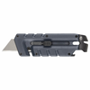Utility knife with a gray handle and blade on a white background
