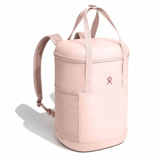 Hydro Flask Carry Out Soft Cooler Pack in soft pink with padded straps and easy-access top for outdoor adventures.