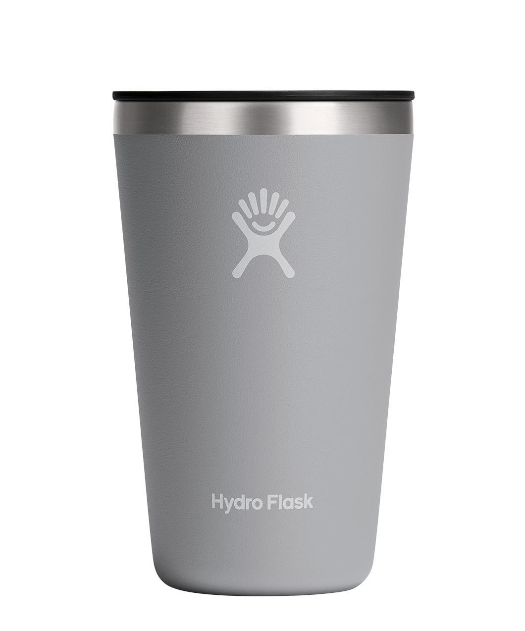 Hydro Flask All Around Insulated Tumbler in gray, perfect for keeping drinks hot or cold for hours.