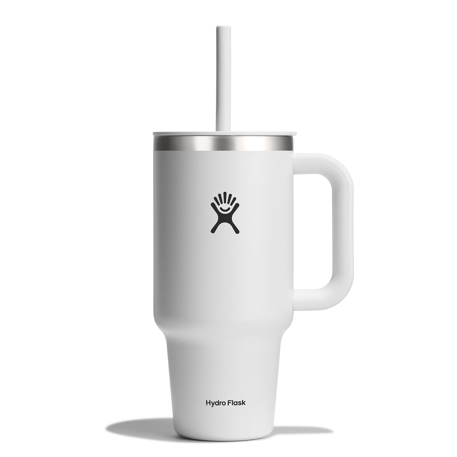 Hydro Flask All Around Travel Tumbler with handle and flexible straw, ideal for on-the-go hydration.