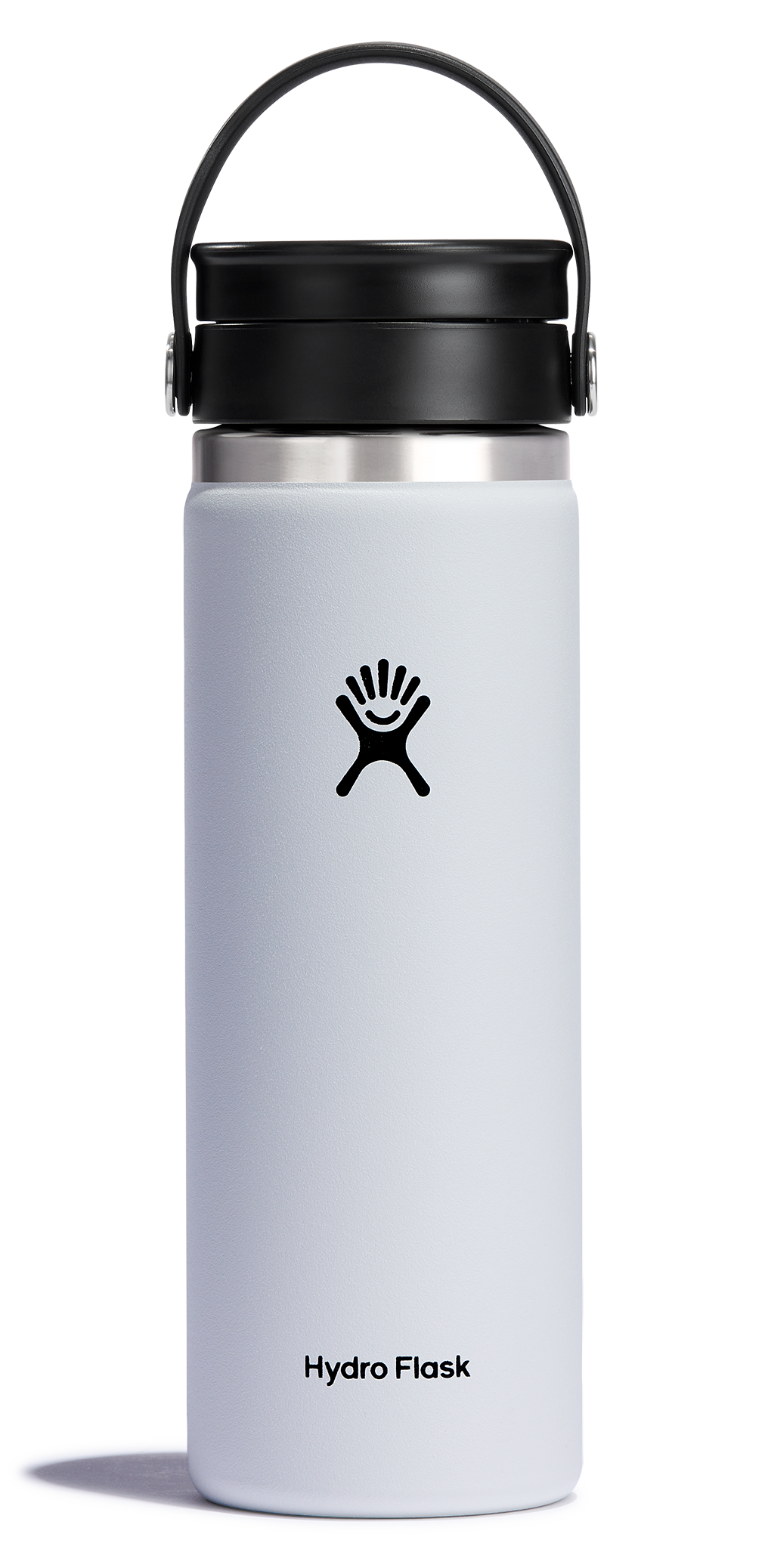 Hydro Flask wide mouth insulated bottle with Flex Sip lid, perfect for keeping drinks hot or cold, featuring a durable design.