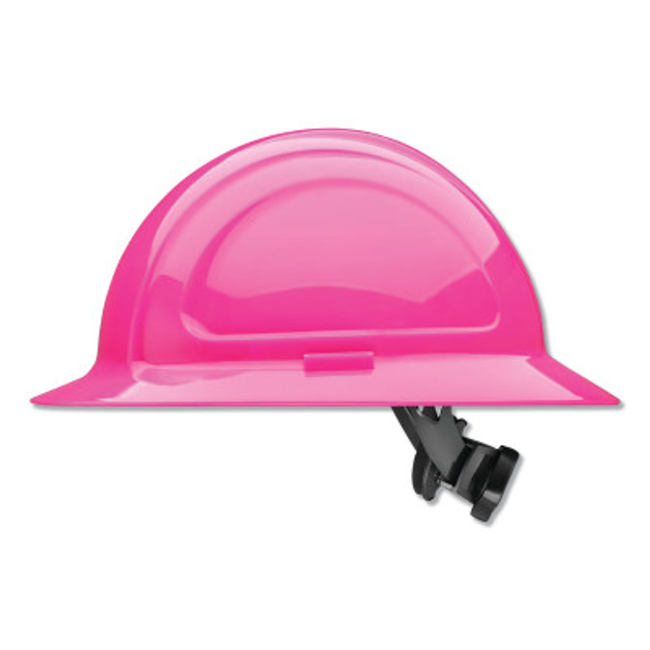 Howard Leight North Zone N20 Hot Pink Full Brim Hard Hat with adjustable ratchet for comfort and fit.