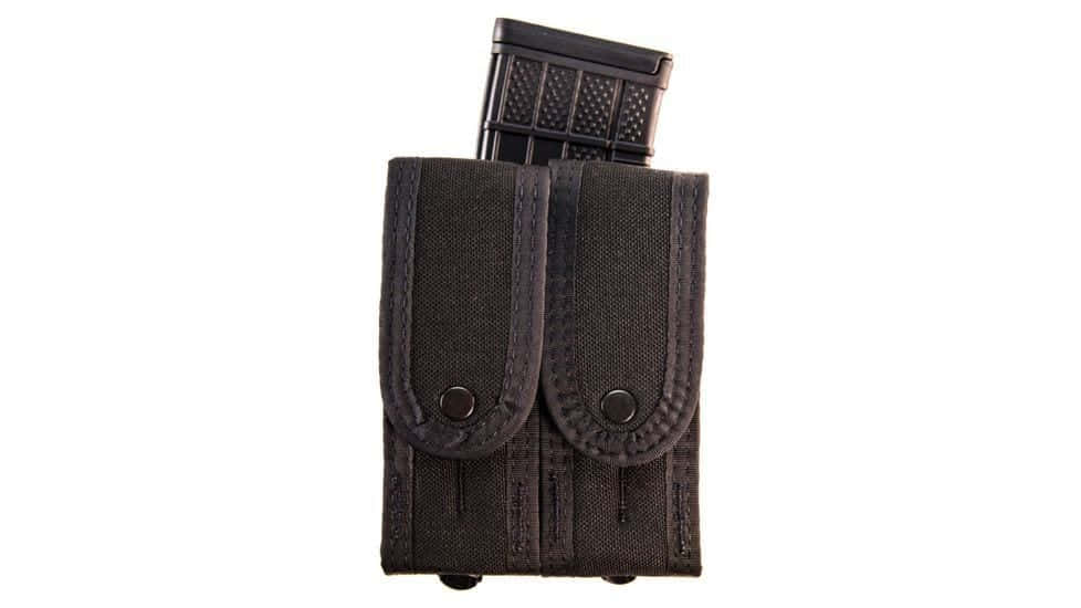 High Speed Gear Duty Staggered Double Pistol TACO Magazine Holder &#8211; OD Green, Covered -