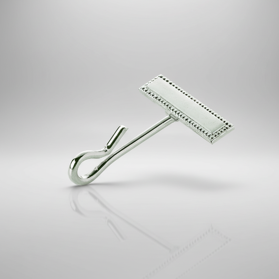 Hero's Pride Uniform Whistle Hook Silver 4015 on a light gray background