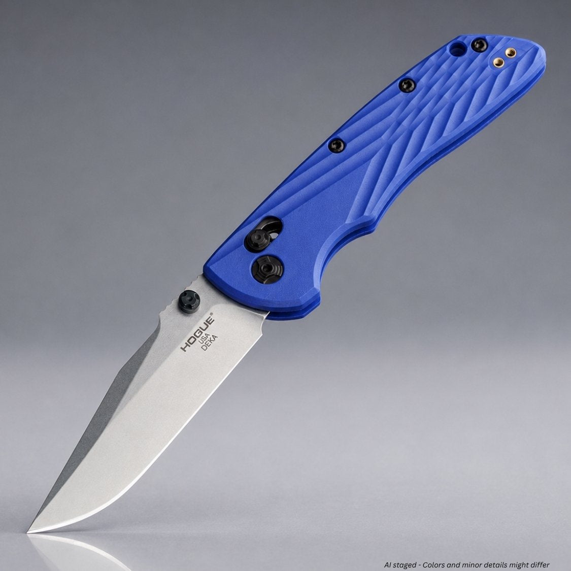 Hogue Deka MagnaCut Clip Point Folding Knife, Blue 24373