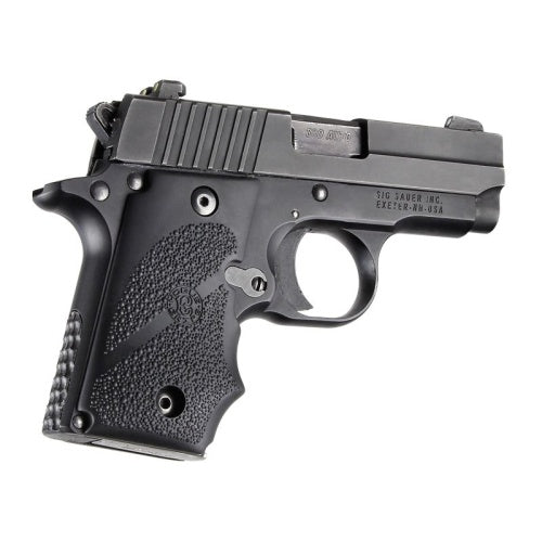 Hogue Overmolded Rubber Grip with Finger Grooves for SIG P238 in black color