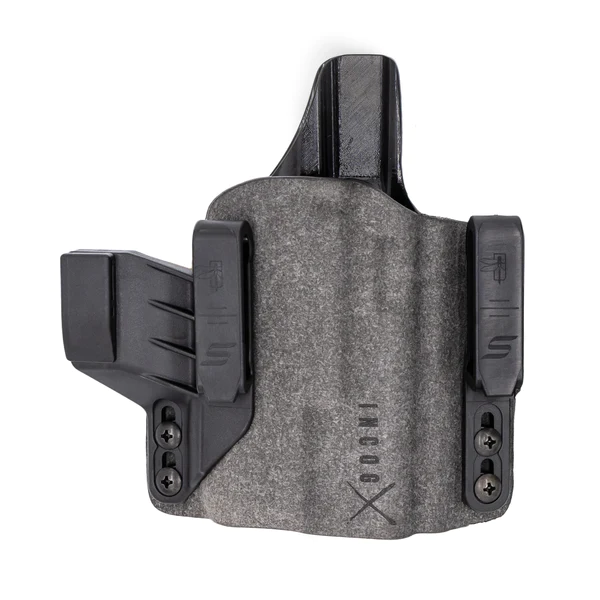 Safariland IncogX IWB holster for Smith & Wesson M&P Shield Plus, featuring ergonomic design and adjustable carry options.