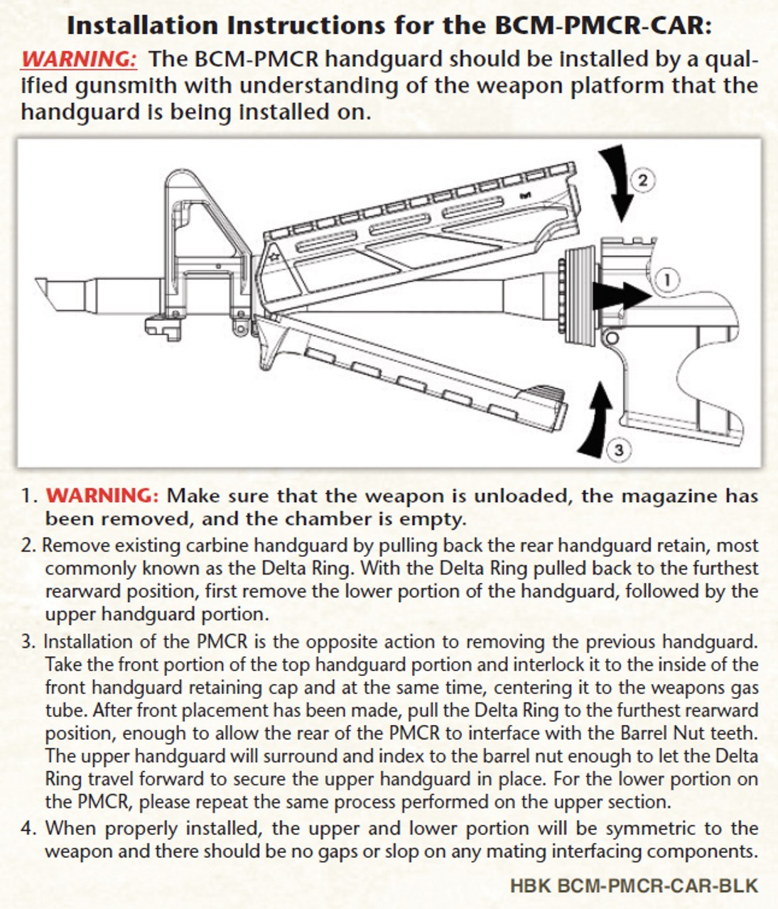 Bravo Company US PMCR (Polymer M-LOK® Compatible Rail) Carbine Length