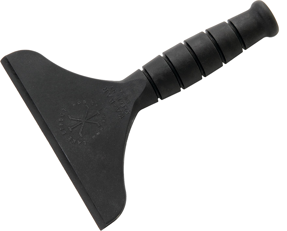 Ka-Bar Lake Effect Ice Scraper in black, featuring Ultramid material and a textured handle for easy grip and use.